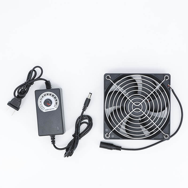 Level Shifter 3.3V - 120x25mm DC 12V冷却ファン 12cm、110V 220V AC速度コントローラー付き、3V〜12V対応、レシーバー、Xbox、DVR、コンポーネントクーラー用
