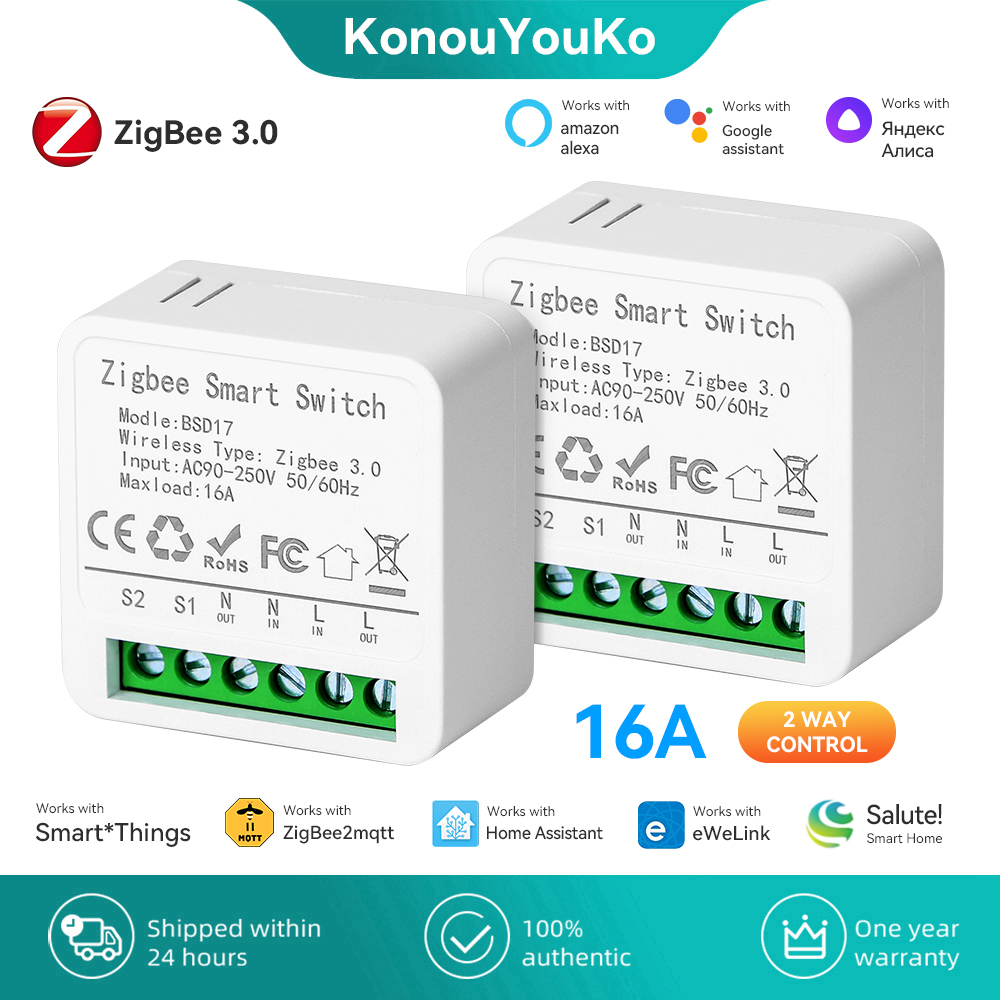 Home Automation Ideas - Ewink-smartThings,alice,alexa,Google Home Assistant,zigbee2mqtt,zigbee 3.0のスマートスイッチ