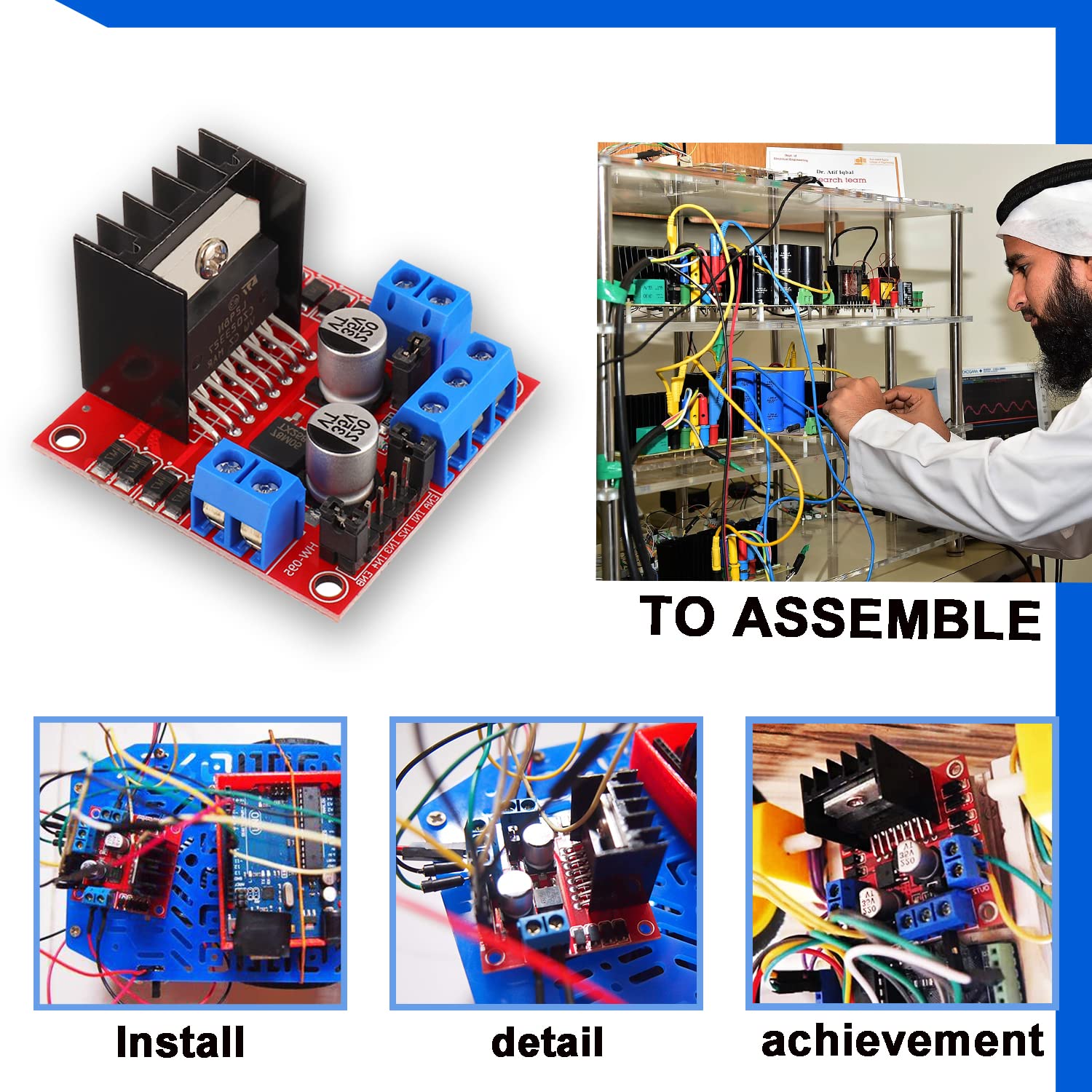 L298N モータードライブコントローラボード DC デュア - Home Automation Arduino のレビューと価格