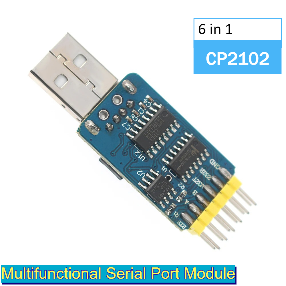 6 in 1 USB シリアルアダプタ CP2102 USB - Level Shifter 3.3V のレビューと価格