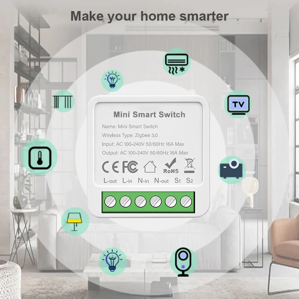 WiFi Zigbee スマートスイッチモジュール 2 ウェ - Home Automation Systems Diy のレビューと価格